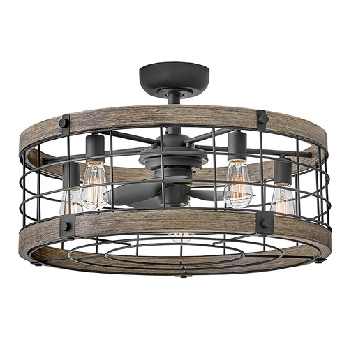 Hinkley Hinkley Bryce Matte Black LED Ceiling Fan with Light 904627FMB-LIA