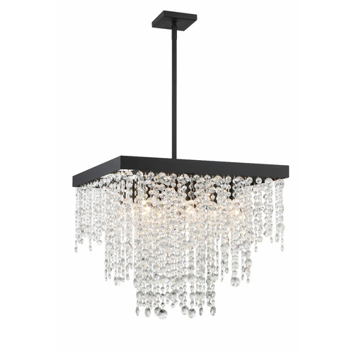 Crystorama Lighting Winham Square Chandelier in Black Forged by Crystorama Lighting WIN-618-BF-CL-MWP