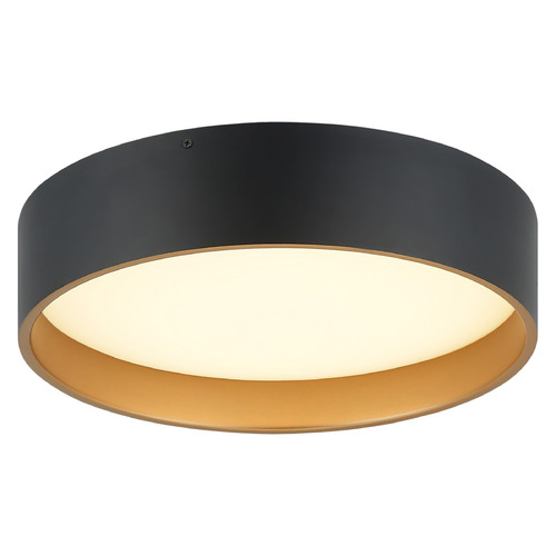 Matteo Lighting Matteo Lighting Novalee Matte Black & Gold LED Flushmount Light M10115MB