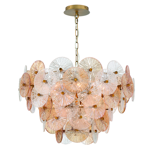 Sue-Anne 12-Light 29-Inch Chandelier in Gold by Eurofase Lighting