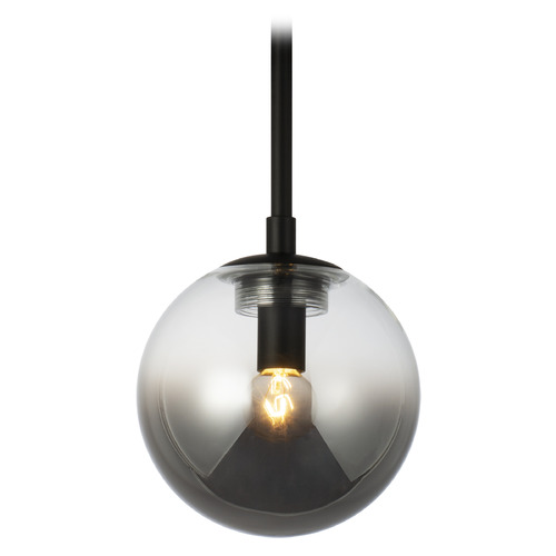 Matteo Lighting Matteo Lighting Averley Black Mini-Pendant Light with Globe Shade C70701BKSM