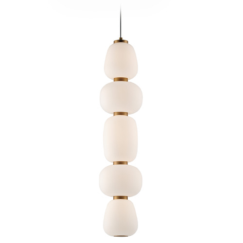 ET2 Lighting Et2 Soji Black & Gold LED Mini-Pendant Light with Oblong Shade E25165-92BKGLD