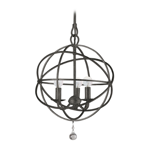 Crystorama Lighting Modern Pendant Light in English Bronze Finish 9225-EB