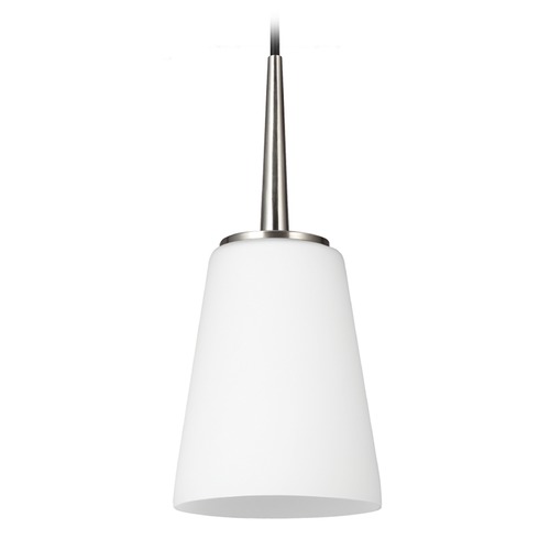 Driscoll Mini Pendant in Brushed Nickel by Generation Lighting