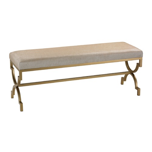 Elk Lighting Double Bench in Cream Metallic Linen 180-003