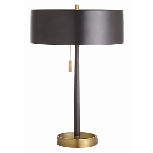 Violetta Table Lamp in Matte Black & Antique Brass by Arteriors Home