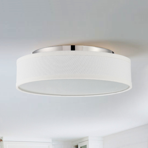 Heather Polished Nickel LED Flush Mount by Nuvo Lighting