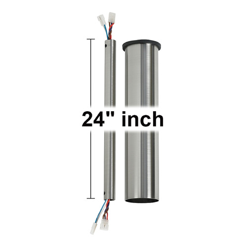 Visual Comfort Fan Collection 24-Inch Minimalist Downrod in Steel by Visual Comfort & Co Fans DRM24BS
