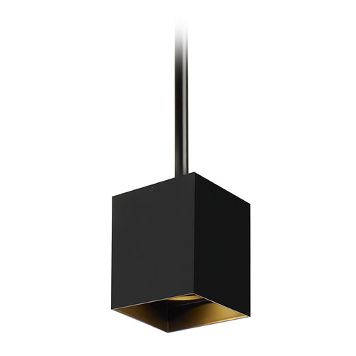 Visual Comfort Modern Collection Exo 6 2700K 12-Inch 30-Degree LED Pendant in Black by Visual Comfort Modern 700TDEXOP61230BB-LED927