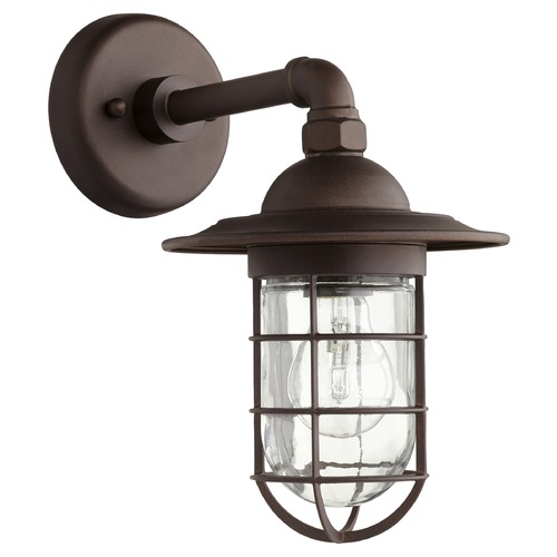 Bowery Oiled Bronze Outdoor Wall Light by Quorum Lighting