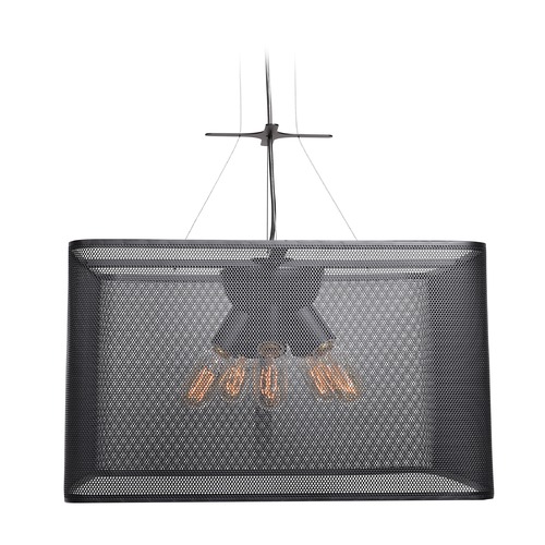 Access Lighting Industrial Pendant Black Square Shade Epic by Access Lighting by Access Lighting 50926-BL