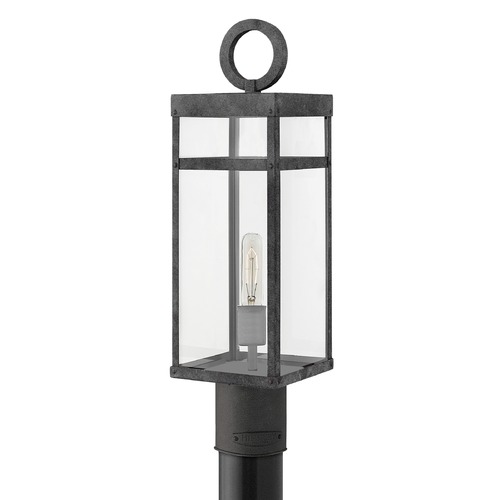 Hinkley Porter 22.75-Inch Outdoor Post Light in Aged Zinc by Hinkley Lighting 2801DZ