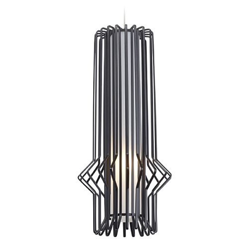 Syrma LED MonoRail Mini Pendant in Matte Black by Visual Comfort Modern