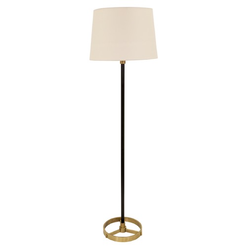 House of Troy Lighting Morgan Black & Antique Brass Floor Lamp by House of Troy Lighting M600-BLKAB