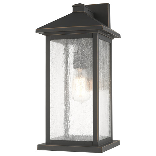 Portland Oil Rubbed Bronze Outdoor Wall Light by Z-Lite
