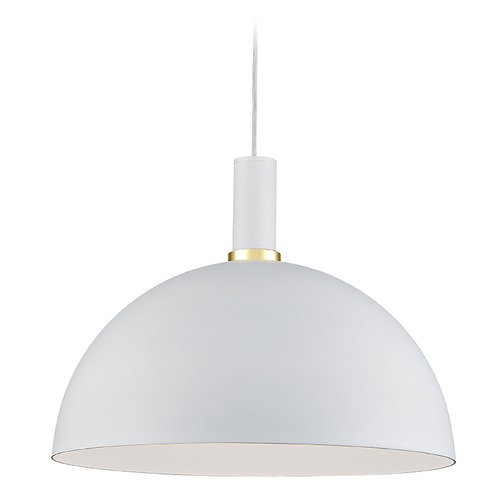 Kuzco Lighting Archibald White & Gold Pendant by Kuzco Lighting 492316-WH/GD