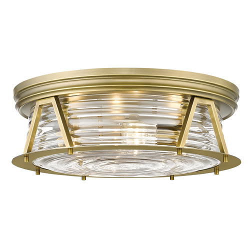 Cape Harbor Rubbed Brass Flush Mount by Z-Lite