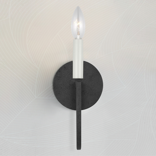 Visual Comfort Studio Collection Alexa Hampton Leon Dark Weathered Zinc Candlestick Sconce by Visual Comfort Studio AW1091DWZ