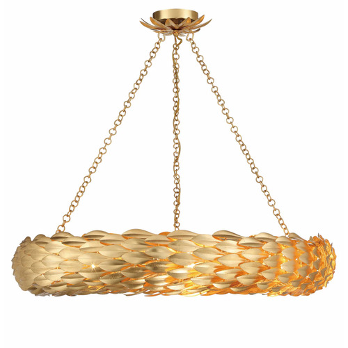 Broche 33.50-Inch Pendant in Antique Gold by Crystorama Lighting