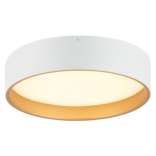 Matteo Lighting Novalee Matte White & Gold LED Flushmount Light