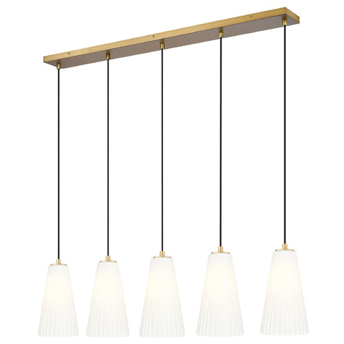 Z-Lite Farrell Modern Gold Multi-Light Pendant with Conical Shade