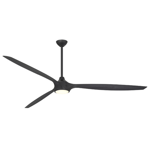 Pierce 84-Inch LED Smart Fan in Black & Shuo Sugi Ban by Minka Aire