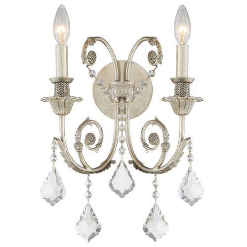 Crystorama Lighting Regis Olde Silver Sconce