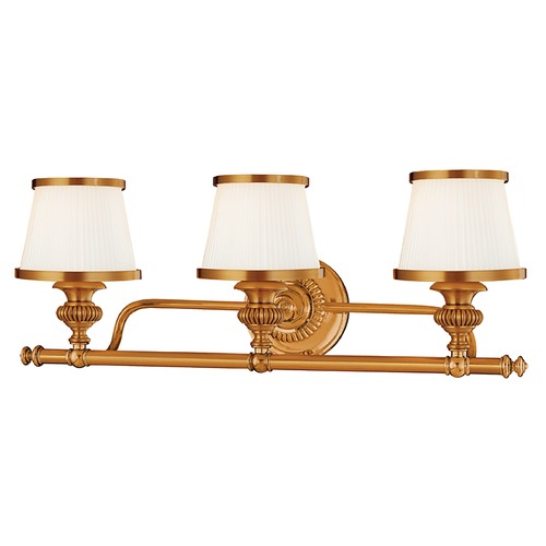 Milton 3-Light Bath Light in Flemish Brass by Hudson Valley Lighting
