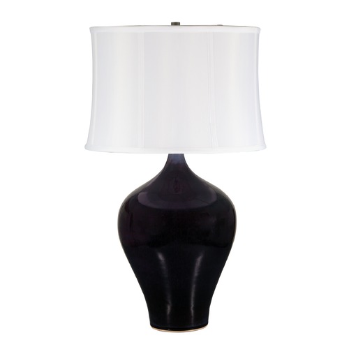 Scatchard Stoneware Eggplant Table Lamp by House of Troy Lighting