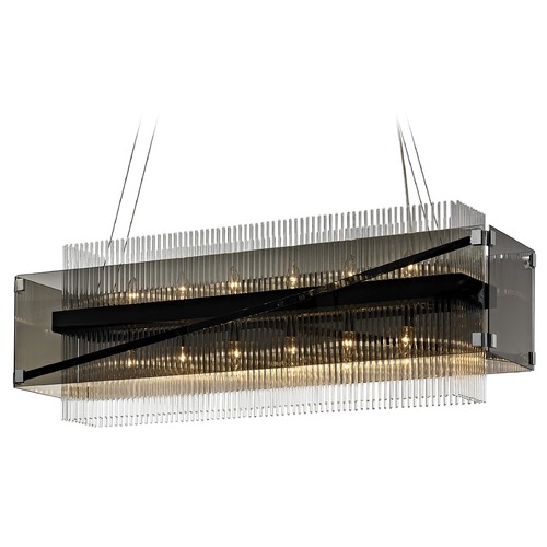 Troy Lighting Apollo 49.75-Inch Dark Bronze & Chrome Linear Light by Troy Lighting F5908