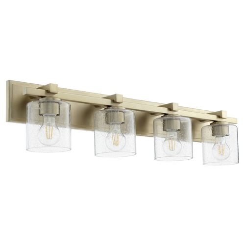 33-Inch Aged Brass Bathroom Light by Quorum Lighting