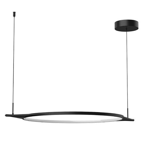 Kuzco Lighting Serif 33-Inch LED Linear Ring Pendant in Black by Kuzco Lighting PD84436-BK