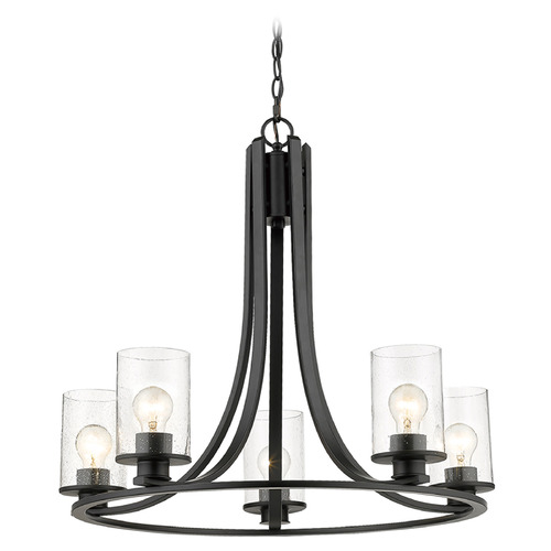 Beckett Matte Black Chandelier by Z-Lite