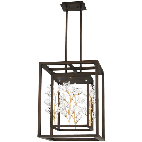 Maison Des Fleurs LED Pendant in Regal Bronze & Gold by Metropolitan
