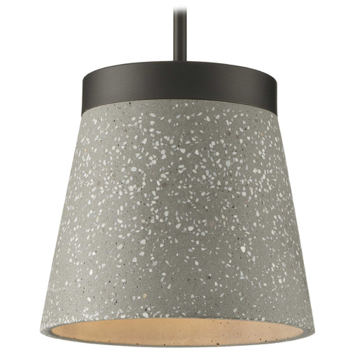 Progress Lighting 1-Light Pendant from the Terrazzo Collection in Graphite Finish P500313-143