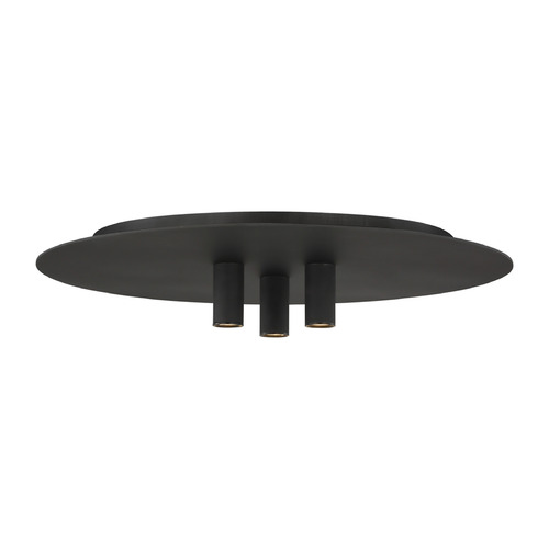 Visual Comfort Modern Collection Sean Lavin Ponte 16-Inch 277V LED Flush Mount in Black by Visual Comfort Modern 700FMPNT16B-LED930-277