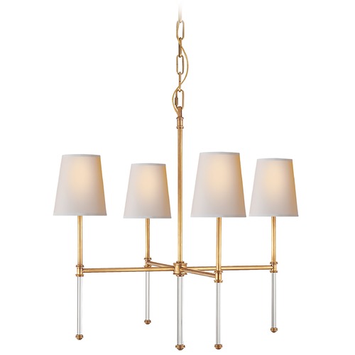 Visual Comfort Signature Collection Suzanne Kasler Camille Small Chandelier in Brass by Visual Comfort Signature SK5050HABNP