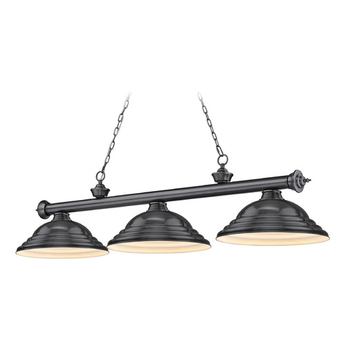 Cordon Bronze Plate Billiard Light by Z-Lite