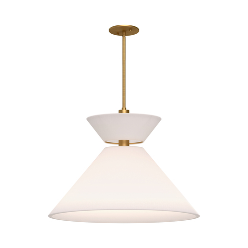 Alora Lighting Chapelle Aged Gold Pendant Light with Conical Shade