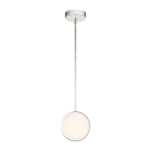 Alora Lighting Blanco Polished Nickel LED Mini-Pendant Light with Drum Shade