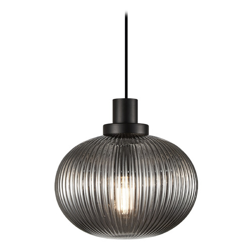 Matteo Lighting Matteo Lighting Charismo Black Pendant Light with Globe Shade C61003BKSM