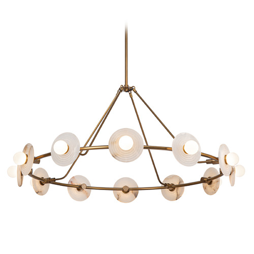 Alora Lighting Dahlia Vintage Brass LED Chandelier