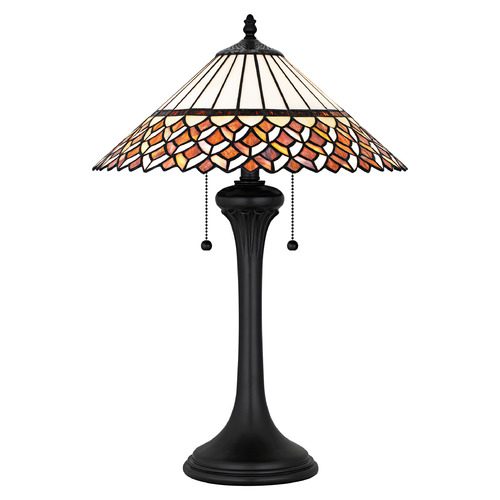 Quoizel Lighting Isla Matte Black Table Lamp with Conical Shade