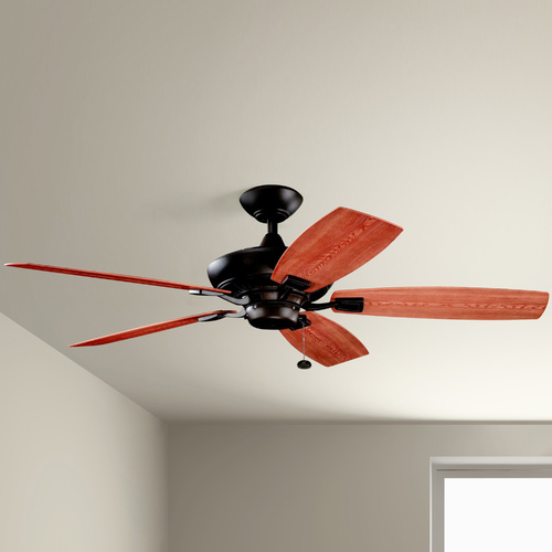 Kichler Ceiling Fan Without Light In Tannery Bronze Powder Coat Finish 310192tzp Destination Lighting Tannery Bronze Powder Coat Finish, Kichler Ceiling Fans With Lights