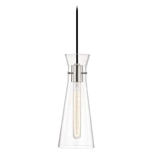 Anya Mini Pendant in Polished Nickel by Mitzi by Hudson Valley