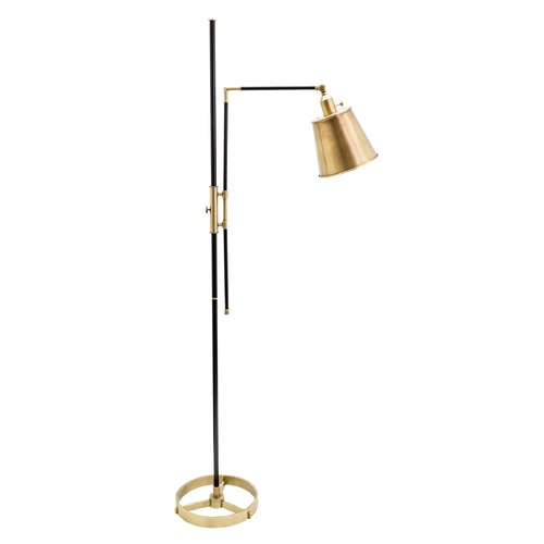 House of Troy Lighting House of Troy Morgan Black with Antique Brass Swing Arm Lamp with Empire Shade M601-BLKAB