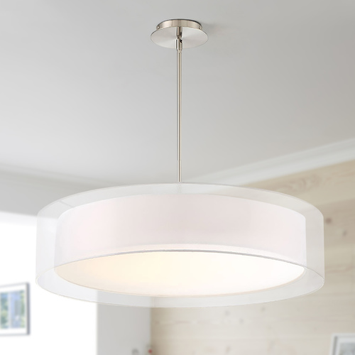 Modern Forms by WAC Lighting Metropolis 30-Inch LED Pendant in Brushed Nickel by Modern Forms PD-16830-BN