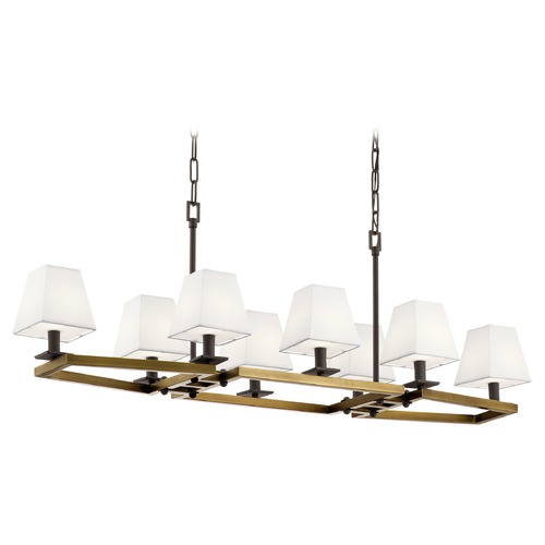 Kichler Lighting Dancar 48-Inch Natural Brass Linear Chandelier by Kichler Lighting 44023NBR