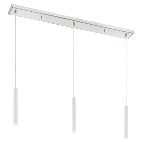 Z-Lite Forest Brushed Nickel LED Multi-Light Pendant by Z-Lite 917MP12-WH-LED-3LBN