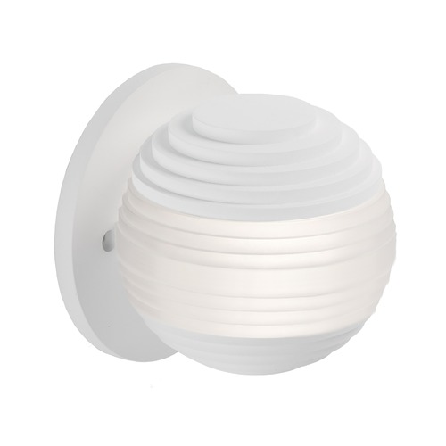 Kuzco Lighting Modern White LED Sconce with Frosted Shade 3000K 227LM by Kuzco Lighting WS10502-WH